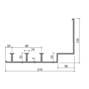 Гидрошпонка Aквастоп ДОС-УГЛ-210/50-3/30 ТЭП