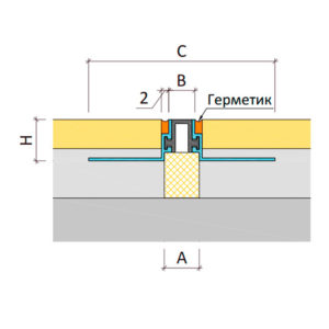 Закладное дилатационное устройство Аквастоп ТПМ-11/007